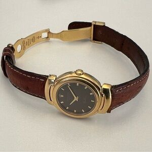 Vintage Rolex Cellini 18k Yellow Gold Watch – Brown Dial, Leather Strap